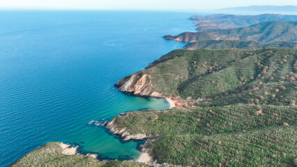 Fototapeta premium village, mountain, drone