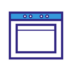 doodle icon kitchen stove, gas stove, household appliances, linear icon, hand drawing