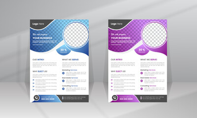 Colorful Business flyer, Brochure design, cover modern layout, annual report, proposal, Poster Template for Multipurpose