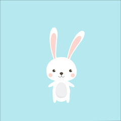 White rabbit, happy bunny, logo
