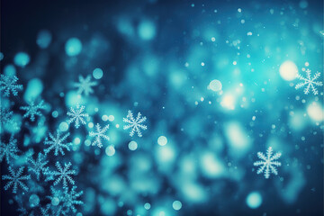 Fototapeta na wymiar abstract blue winter background, Christmas decoration