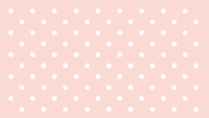 pink background with white polka dots