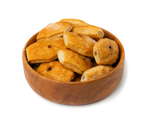 Small Italian Puff Pastry Isolated. Puff Pastries Biscuits, Mini Sweet Bakery