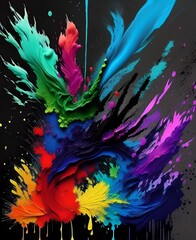 abstract watercolor background, colorful paint splash background, ink