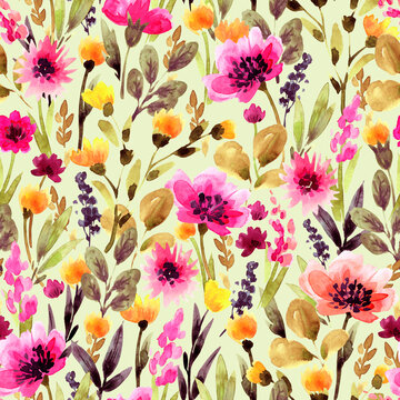 Seamless floral pattern. Fabric and packaging design.