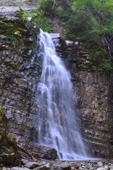 waterfall in the mountains