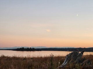 Fototapeta premium Early Moon on San Juan