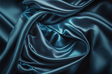 Fototapeta premium Soft Shiny Satin Silk Fabric Background | Silk in motion | Silky fabric | Black pure Korean Silk | Luxurious red silk | Ultra HD Wallpapers | Hyper realistic | 3d rendering | Silk waves | Dress