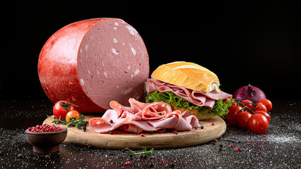 Lanche de mortadela