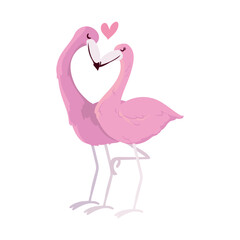 flamingos couple design