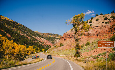 Aspens and canyons in the Colorado Rocky Mountains - Colorful fall travel vibes