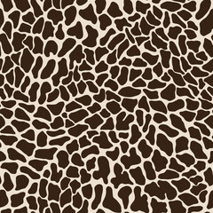 Giraffe vector seamless pattern, detailed repeat