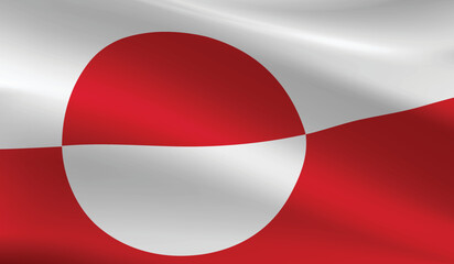 Greenland flag background.Waving Greenland flag vector