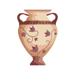 greek vase with flowers on it