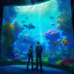 Couple at an Aquarium