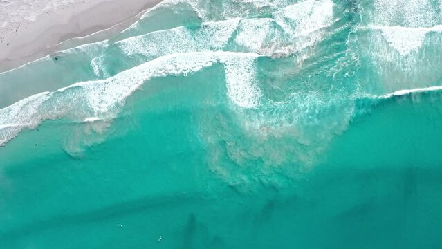 Amazing clear ocean water along a sandy beach South Africa 