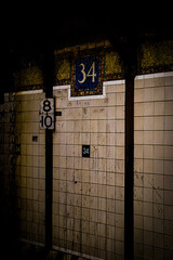 NYC Pattern / Texture: SUBWAY TILE WALL NUMBER