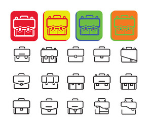 briefcase business men icons