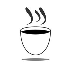 Vector of a glass of hot coffee, great for illustration and icon material