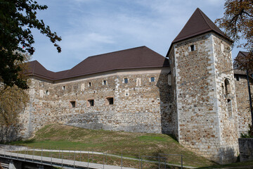 Fototapeta na wymiar medieval castle of ljubljana slovenia