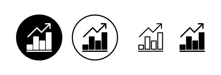 Growing graph Icon vector illustration. Chart sign and symbol. diagram icon