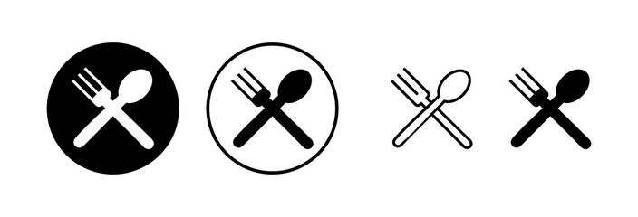 spoon and fork icon vector illustration. spoon, fork and knife icon vector. restaurant sign and symbol