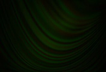 Dark Green vector template with lines, ovals.