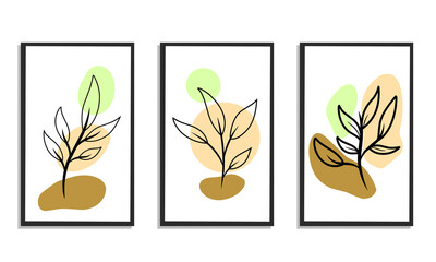 Fototapeta na wymiar graphic vector illustration of trendy floral plant botanical template design in boho style