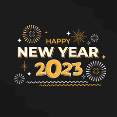 Happy New Year Poster Template or background. Suitable to use on New Year event. Also suitable for uploading social media at New Year event