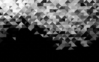 Dark Silver, Gray vector background with triangles.