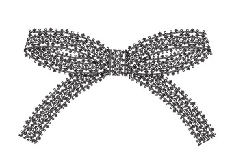 ハート柄レースのリボン