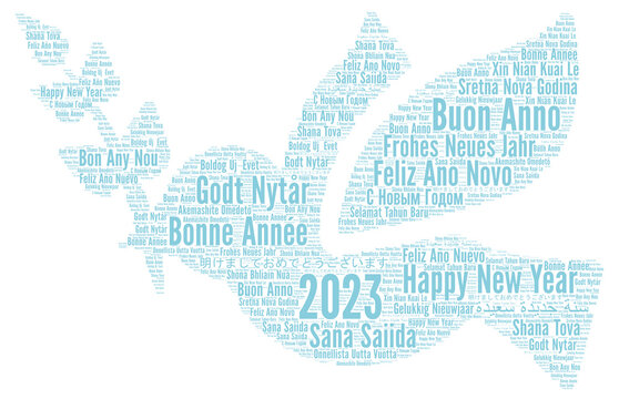 Happy New Year 2022 in different languages 