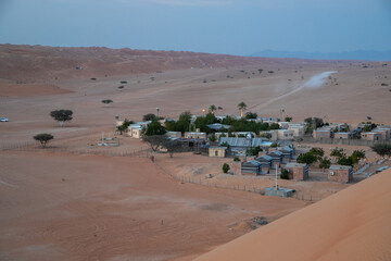 Fototapeta na wymiar Samaal wasil desert camp, Oman