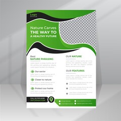 Future Nature Care Healthy Environment Flyer template