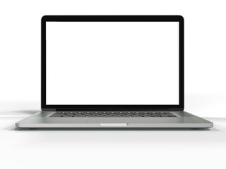 Realistic laptop mockup, front view, transparent background high quality details - 3d rendering