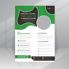 Future Nature Care Healthy Environment Flyer template