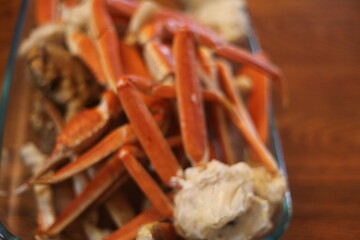 seafood on a large dinner plate