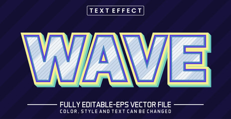 Editable wave text style effect - text style Concept