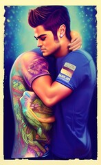 Fototapeta premium person with a painted face