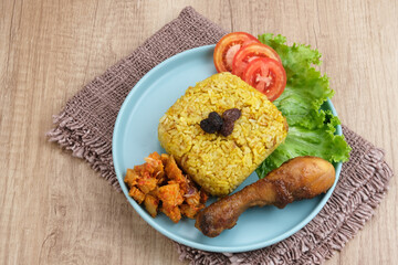 Nasi Kebuli, Arabian Rice with herb and spice 
