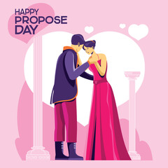 Happy propose day vector illustration design