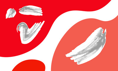 abstract red white background with watercolor. Vector illustration