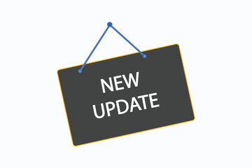 new update button vectors.sign label speech bubble new update
