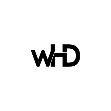 whd letter initial monogram logo design