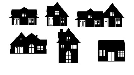 house building icon. house silhouette