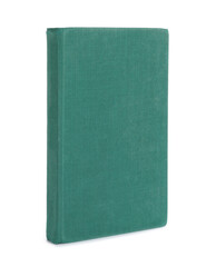 Closed old hardcover book isolated on white