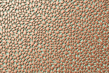 Wavy  abctract  pattern.  Gold geomatric line background. 3D illustration