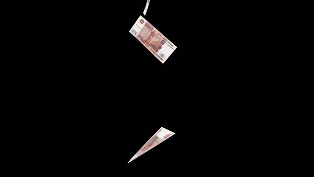 Five Thousand Russian Ruble Currency  Alpha Channel  