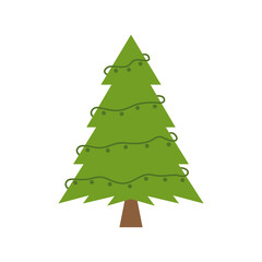 Christmas tree illustration A collection of cartoon pines suitable for greeting cards, invitations, banners, and the web. Christmas decorative elements on a white background