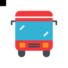 bus icon flat style vector